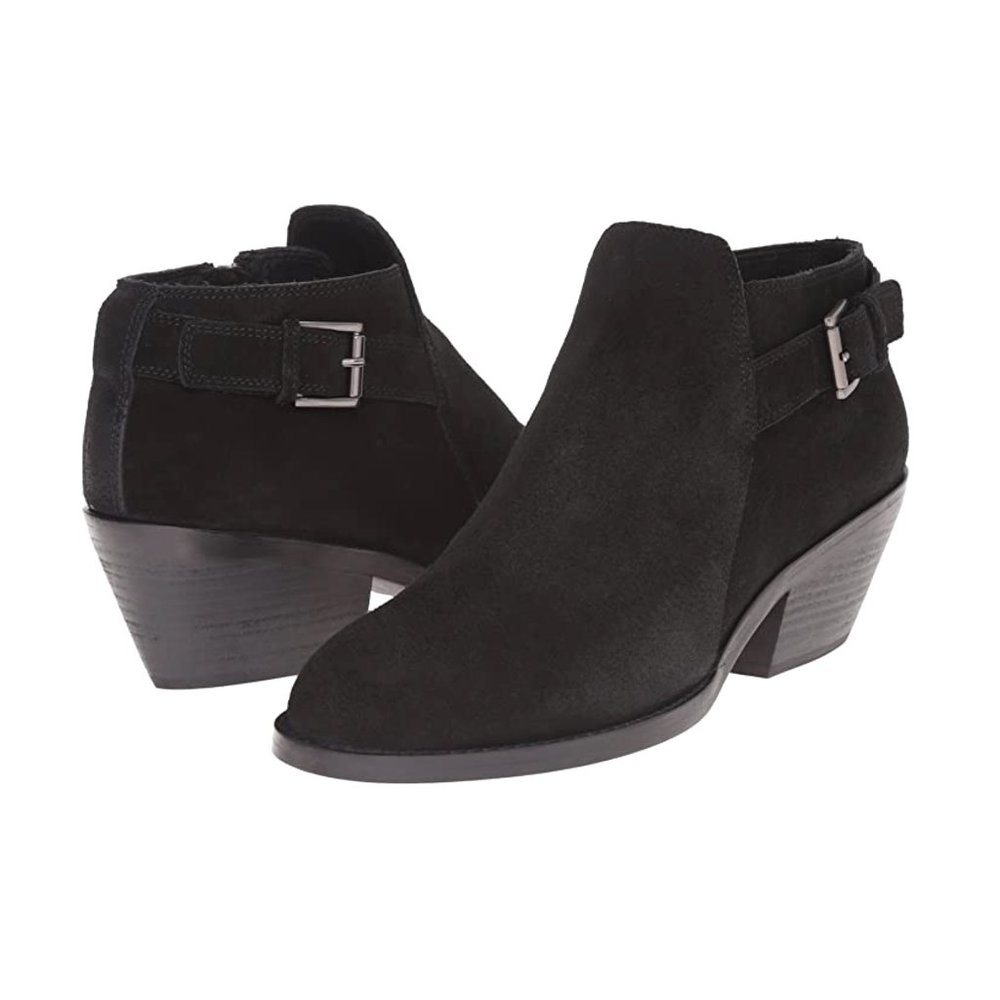 Eileen Fisher Black Suede Rein Ankle Boot 9